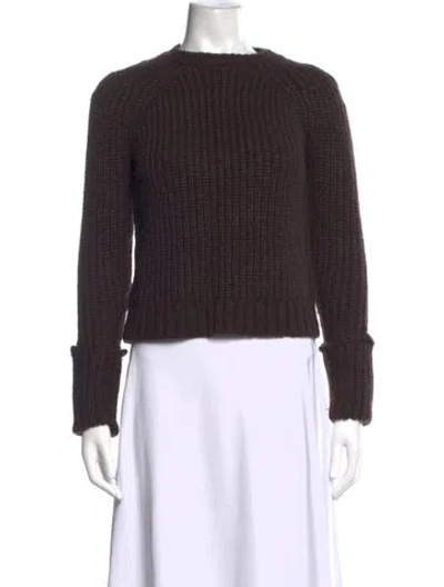 Pre-owned Frame Crew Neck Sweater In Brown