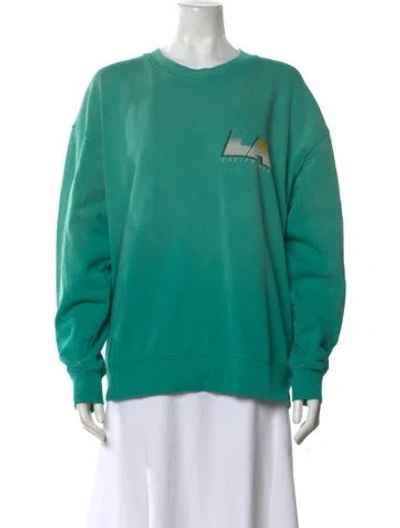 Pre-owned Frame Crew Neck Sweater In Green