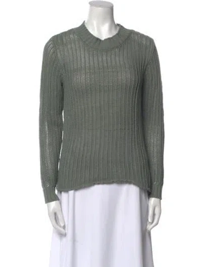 Pre-owned Frame Crew Neck Sweater In Green