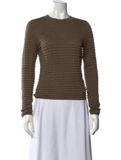 Pre-owned Frame Crew Neck Sweater In Green