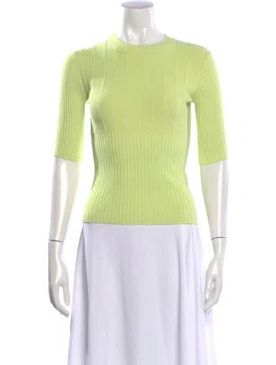 Pre-owned Frame Crew Neck Sweater In Green