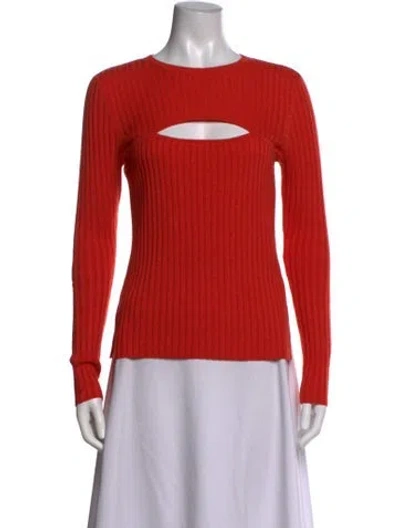 Pre-owned Frame Crew Neck Sweater In Orange