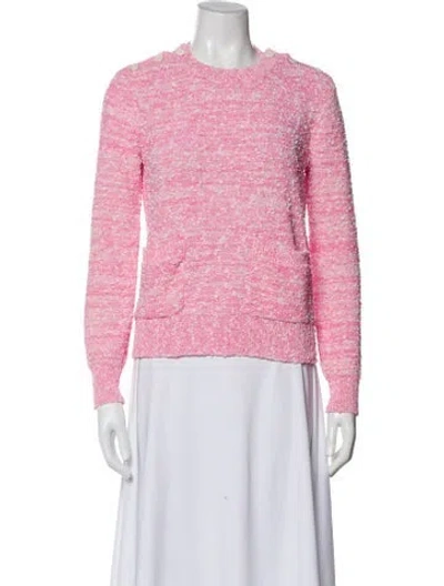 Pre-owned Frame Crew Neck Sweater In Pink