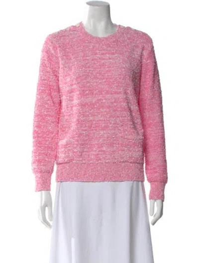 Pre-owned Frame Crew Neck Sweater In Pink