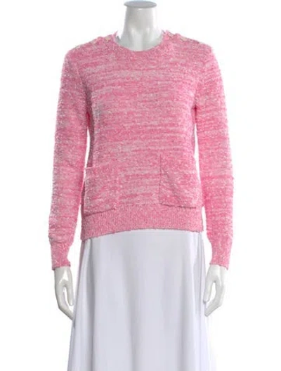 Pre-owned Frame Crew Neck Sweater In Pink