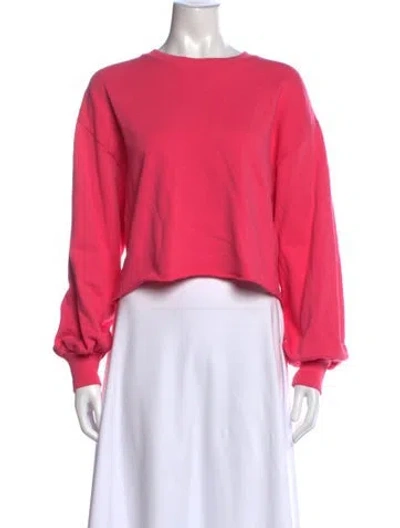 Pre-owned Frame Crew Neck Sweater In Pink