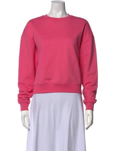 Pre-owned Frame Crew Neck Sweater In Pink