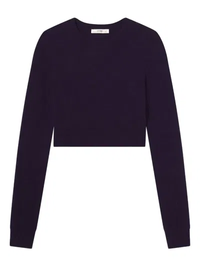 Frame Crew-neck Sweater In Purple