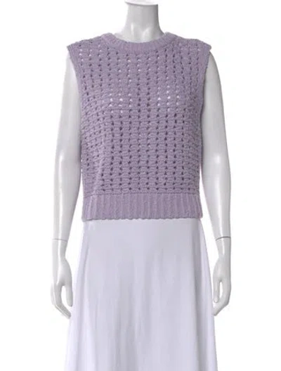 Pre-owned Frame Crew Neck Sweater In Purple