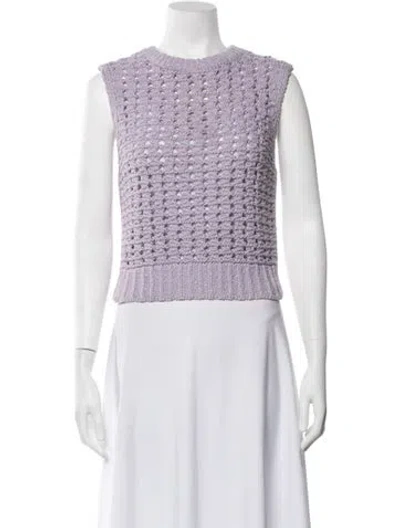 Pre-owned Frame Crew Neck Sweater In Purple