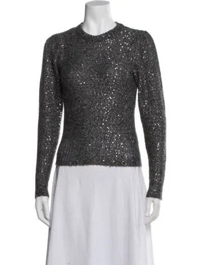 Pre-owned Frame Crew Neck Sweater In Silver