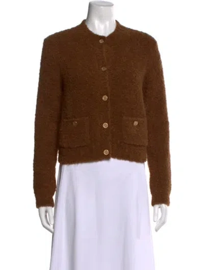 Pre-owned Frame Crew Neck Sweater W/ Tags In Brown