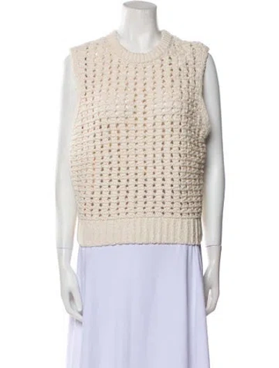 Pre-owned Frame Crew Neck Sweater W/ Tags In White