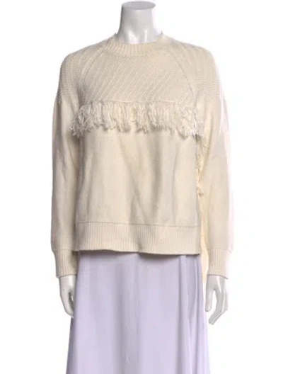 Pre-owned Frame Crew Neck Sweater In White