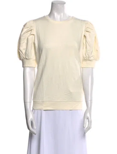 Pre-owned Frame Crew Neck Sweater In White