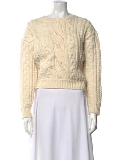Pre-owned Frame Crew Neck Sweater In White