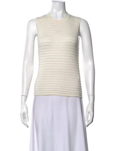 Pre-owned Frame Crew Neck Sweater In White