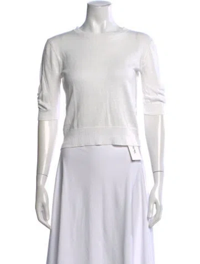Pre-owned Frame Crew Neck Sweater In White
