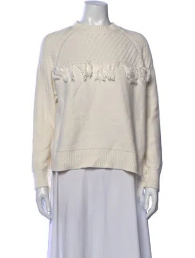 Pre-owned Frame Crew Neck Sweater In White