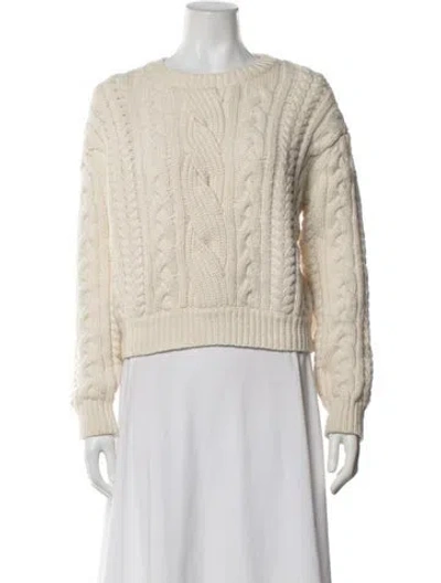 Pre-owned Frame Crew Neck Sweater In White