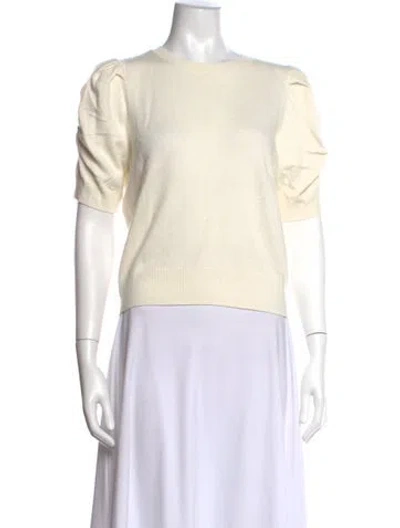 Pre-owned Frame Crew Neck Sweater In White