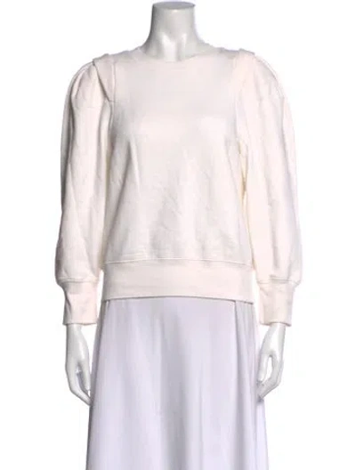 Pre-owned Frame Crew Neck Sweater In White