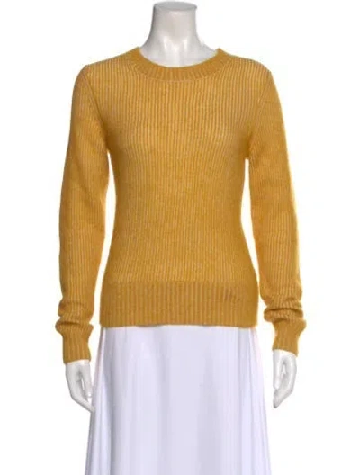 Pre-owned Frame Crew Neck Sweater In Yellow
