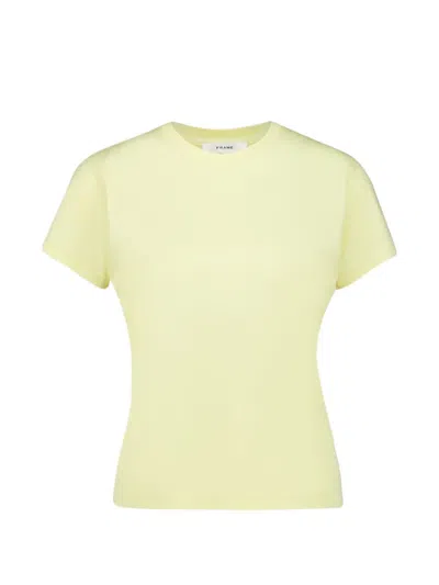 Frame Crew-neck T-shirt In Yellow