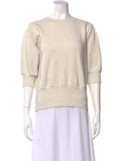 Pre-owned Frame Crew Neck Three-quarter Sleeve Sweatshirt In Gray