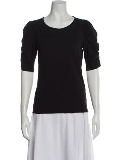 Pre-owned Frame Crew Neck Three-quarter Sleeve T-shirt In Black