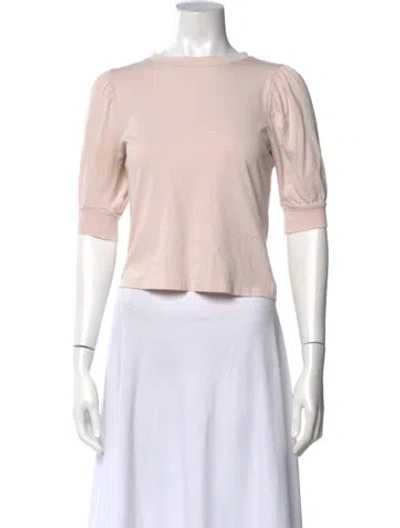 Pre-owned Frame Crew Neck Three-quarter Sleeve T-shirt In Neutral