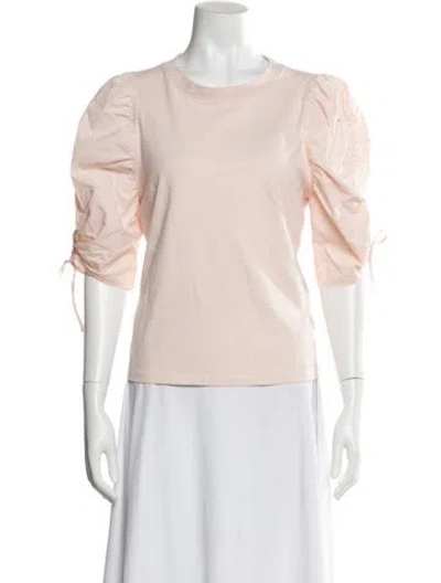 Pre-owned Frame Crew Neck Three-quarter Sleeve T-shirt In Neutral