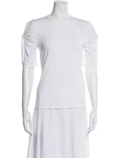 Pre-owned Frame Crew Neck Three-quarter Sleeve T-shirt In White