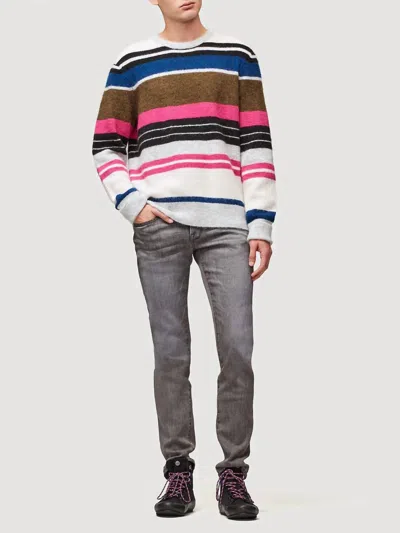 Frame Crewneck Alpaca Blend Sweater In Multicolor