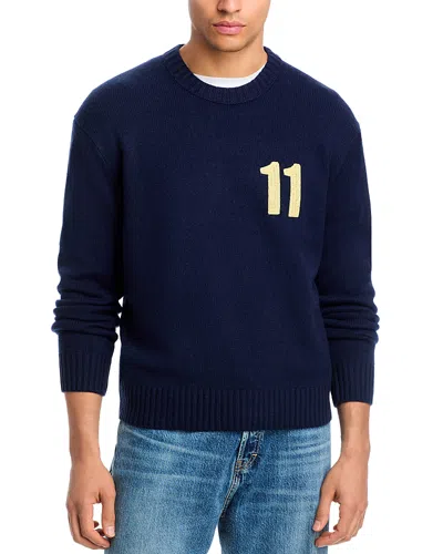 Frame Crewneck Cashmere Sweater In Blue