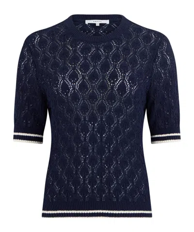 FRAME FRAME CROCHET SHORT-SLEEVE KNITTED TOP