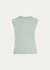 Frame Crewneck Muscle Tank In Sage