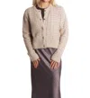 Frame Crewneck Plush Cardigan In Mauve In Neutral
