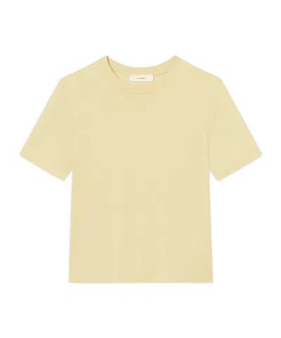 Frame Crew-neck T-shirt In Yellow