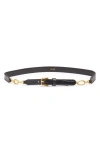Frame Women's Link Belt In Black Croc