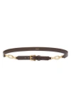 Frame Women's Link Belt In Espresso Croc