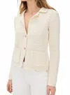 Frame Crochet Blazer In Cream In Neutral