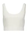 Frame Crochet-knit Cropped Top In White