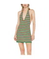 Frame Multicolor Striped Minidress In Nude