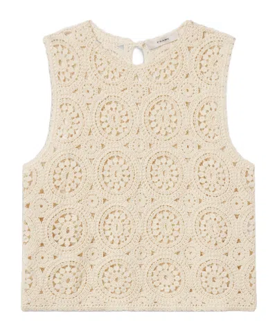 Frame The Crochet Cotton Top In Multi