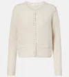 Frame Crochet-trimmed Wool-blend Jacket In White