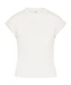 Frame Crocheted Sleeveless T-shirt In White