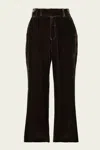 FRAME CROP FLARE VELVET TROUSER ESPRESSO