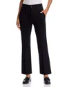 Frame Crop Kick Flare Trouser In Black In Black