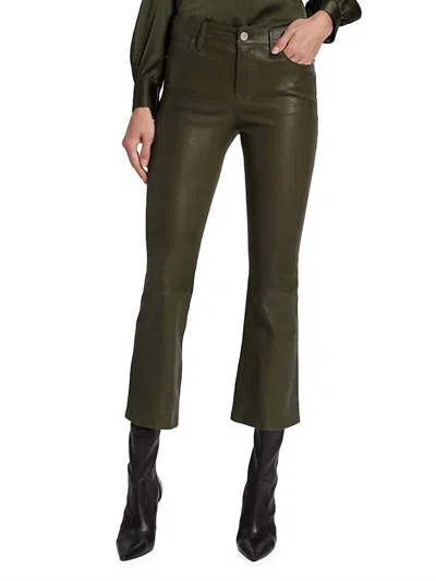 Frame Crop Mini Boot Leather Pant In Surplus In Multi